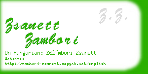 zsanett zambori business card